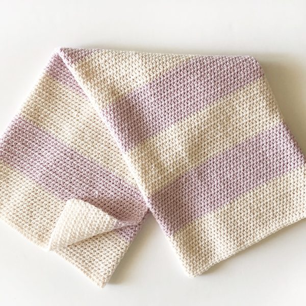 Simple Striped Crochet Baby Blanket