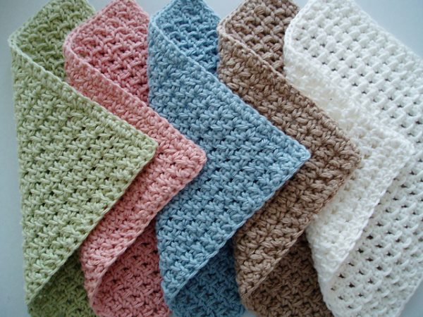 Waffle Crochet Spa Washcloths