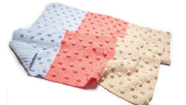 Bobble Stitch Crochet Baby Blanket