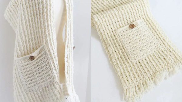 Crochet Penelope Pocket Shawl