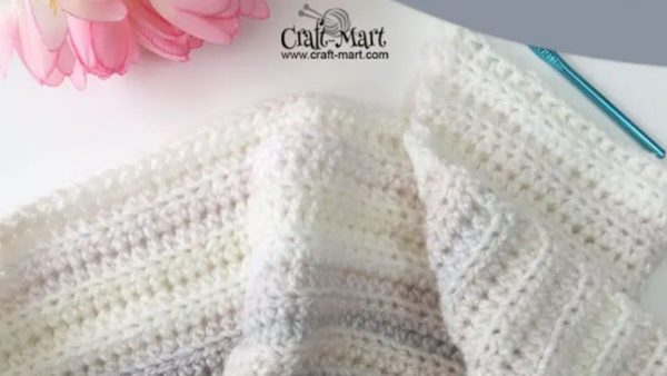 Ribbed Half Double Crochet Blanket