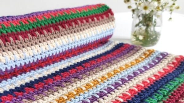 Spike Stitch Crochet Baby Blanket
