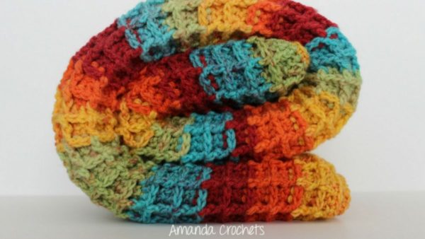 Waffle Stitch Crochet Blanket