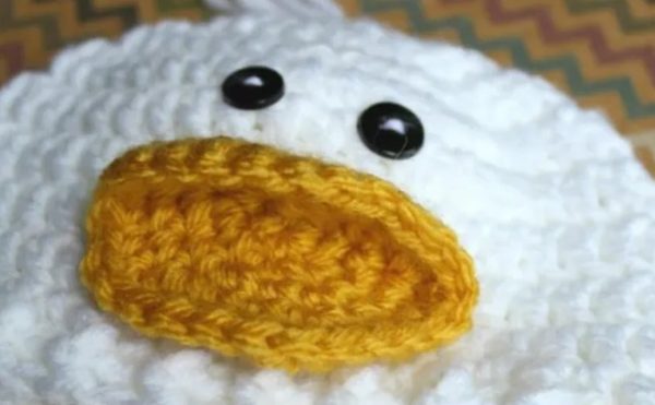 newborn duck crochet baby hat