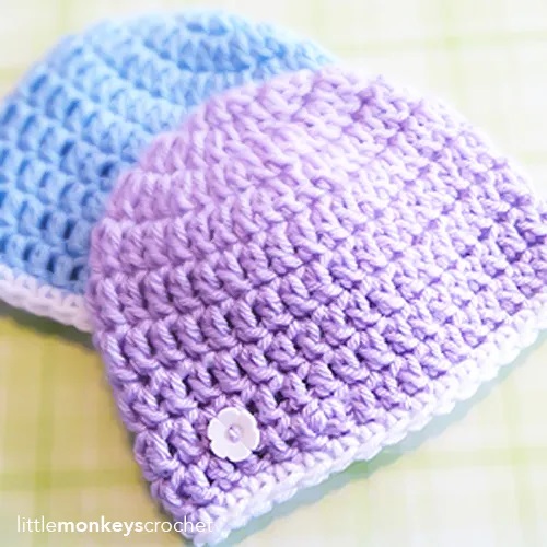 simple newborn crochet beanie
