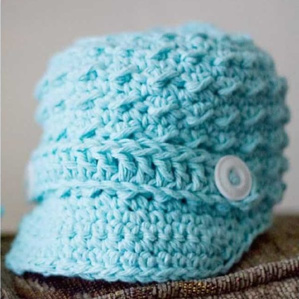 baby newsboy crochet cap