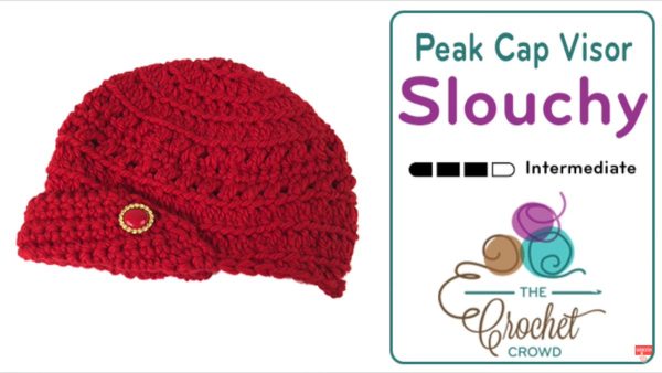 Slouch Peaked Crochet Hat
