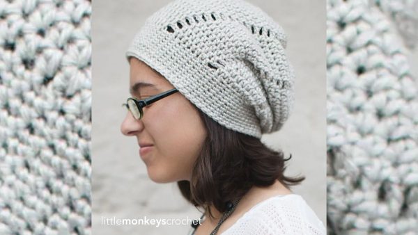 Snowcapped Slouch Crochet Hat