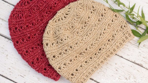 Very Slouchy V-Stitch Crochet Hat
