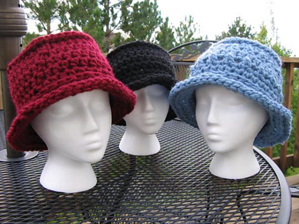 Crochet Chunky Bucket Hats