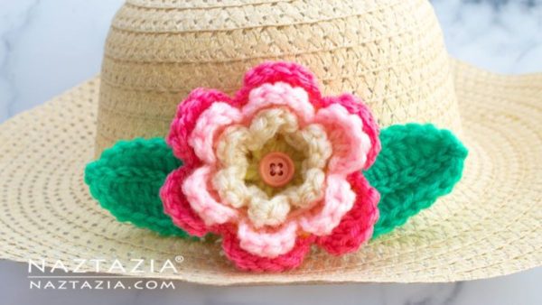 Crochet Flower for a Hat