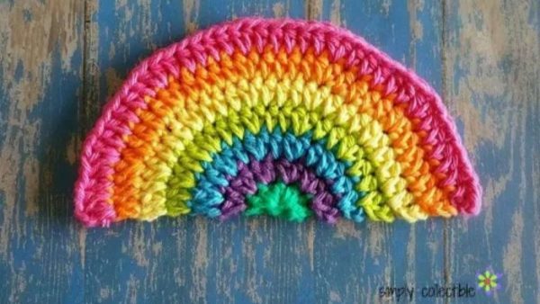Crochet Rainbow Daze Washcloth/ Dishcloth