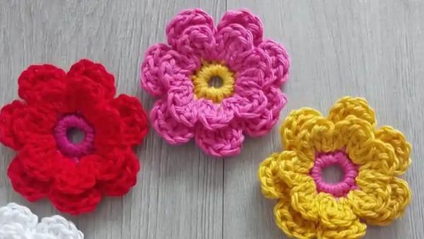 Two Layer Crochet Flower