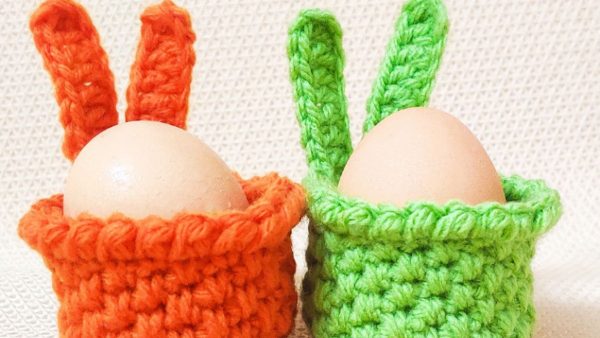 Crochet Mini Easter Egg Bunny Basket