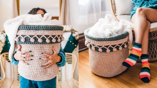 Fireside Crochet Basket