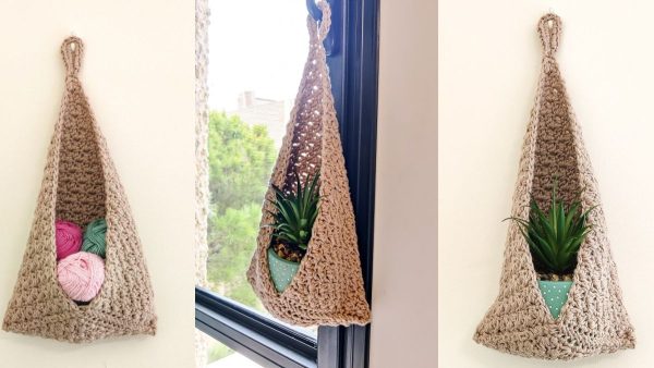 Suzette Crochet Hanging Basket
