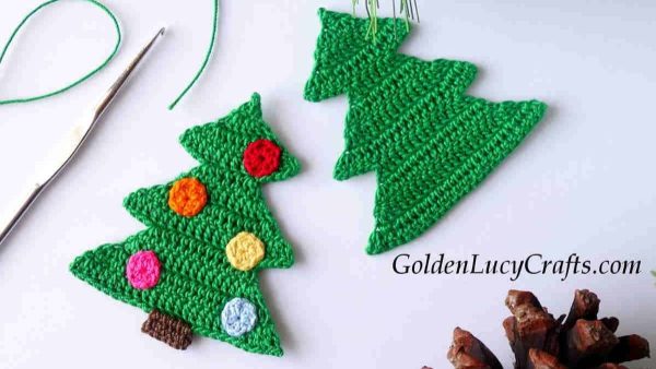 Crochet Christmas Tree Applique