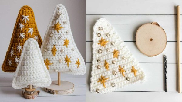 Crochet Christmas Tree Stand Decor