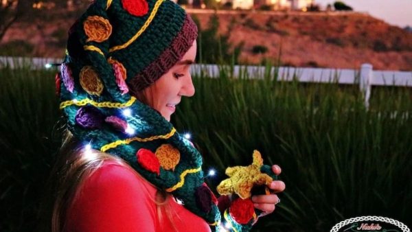 Crochet Christmas Tree Hat 