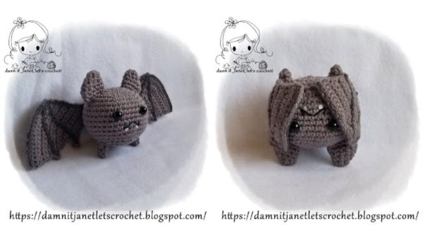 Crochet Round Plush Bat