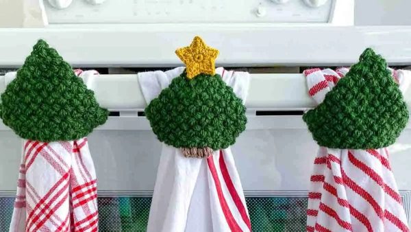 Crochet Christmas Towel Toppers