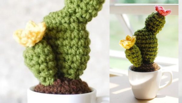 Crochet Cactus in a Cup